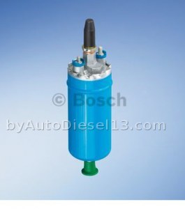 Electric fuel pump in-line