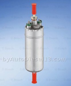 Electric fuel pump in-line