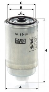 KIA FUEL FILTER WK854/6